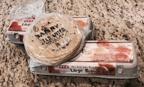 tortillas and eggs